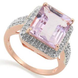 Amethyst and diamond Ring